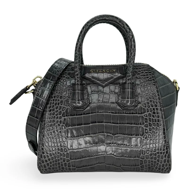 Elegant Style GIVENCHY: Croc Embossed Mini Antigona