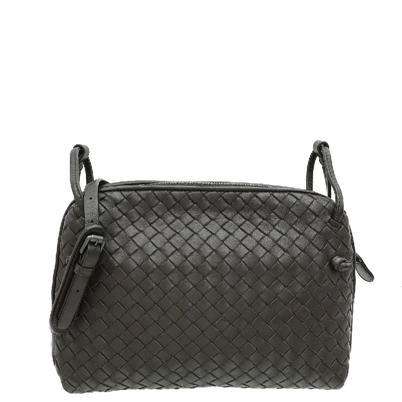 Black Friday Deals On Stylish Handbags Bottega Veneta Brown Intrecciato Nappa Nodini Crossbody Bag