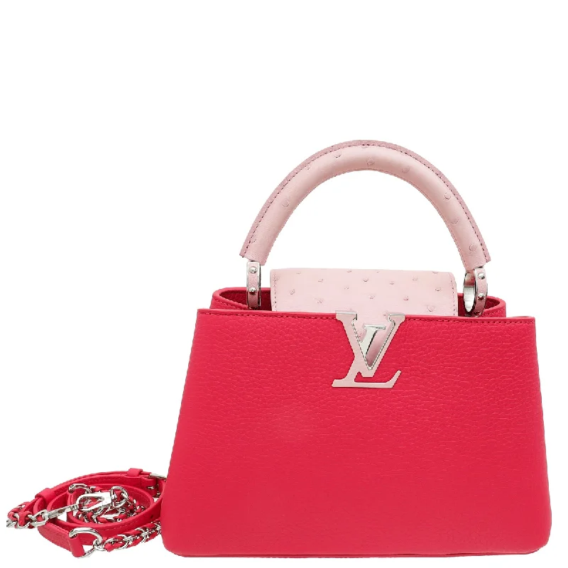 Luxury Casual Deals Louis Vuitton Bicolor Capucines BB Taurillon Ostrich Bag