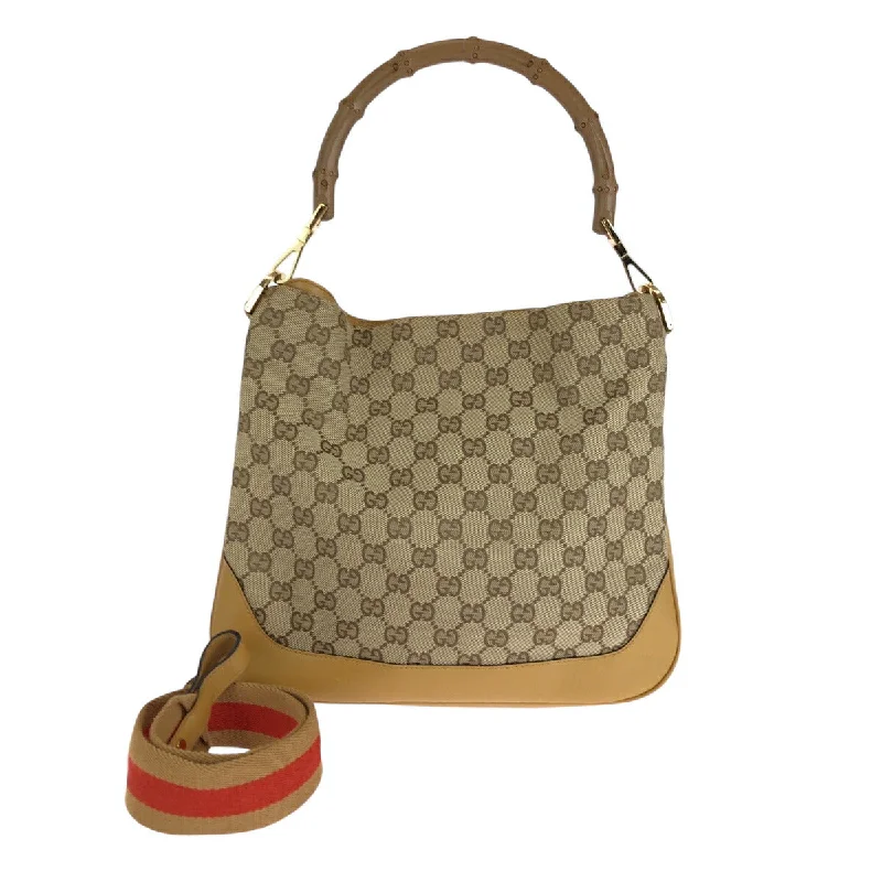 Big Savings Gucci Bamboo GG Canvas Shoulder Bag