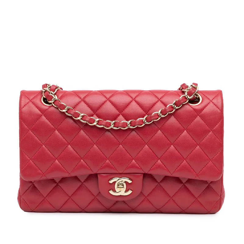 Huge Markdowns Pink Chanel Medium Classic Lambskin Double Flap Shoulder Bag