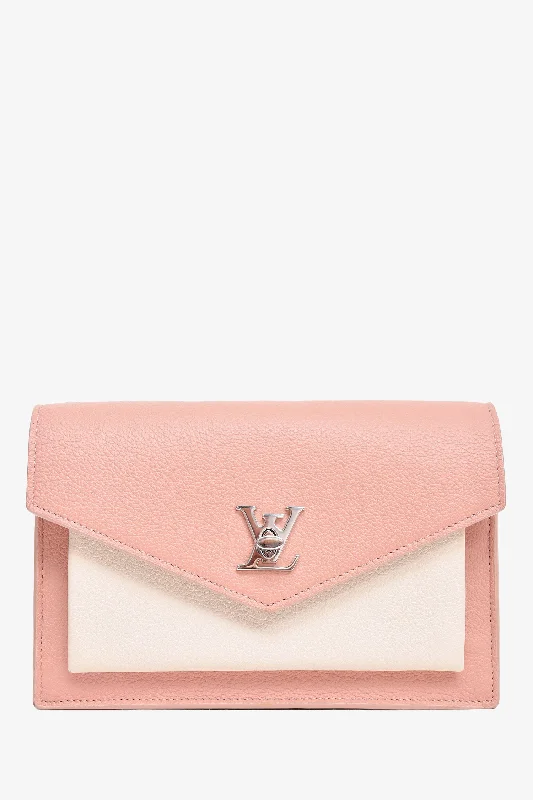 Designer Bags For Luxury Collectors With Offers Louis Vuitton Pink/White Leather 'Lock Me' Chain Bag