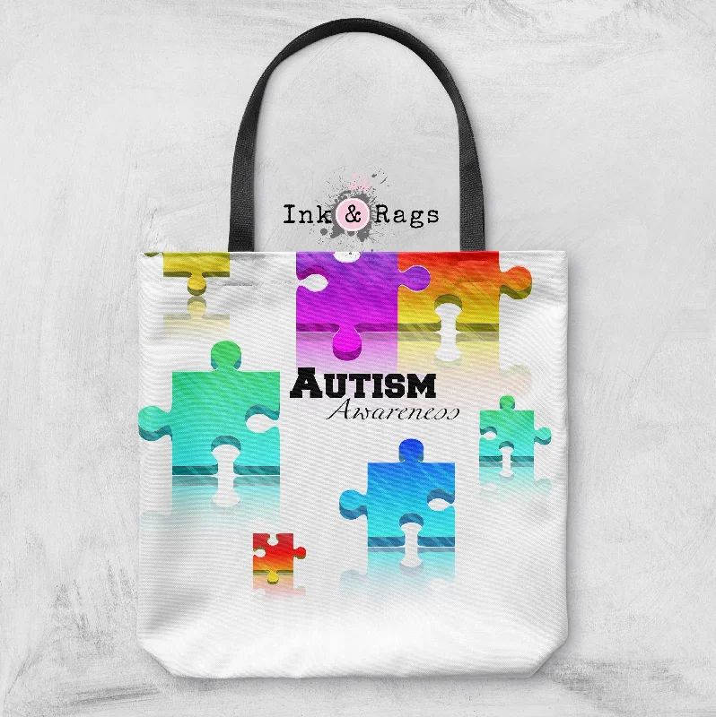 Chic And Clearance-Priced Tote Bags Floating Puzzle Piece Autism Awareness Tote
