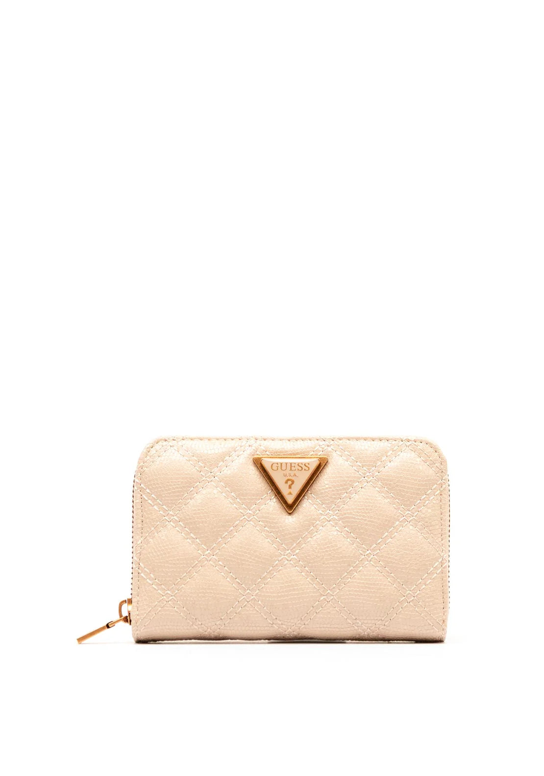 Discounted Designer Bags For Clearance Sale Guess Giully Almond Quilted Small Wallet