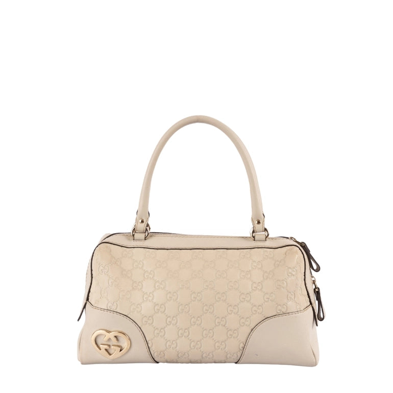 Trendy And Discounted Designer Handbags Gucci GG Signature Lovely Heart Boston Bag