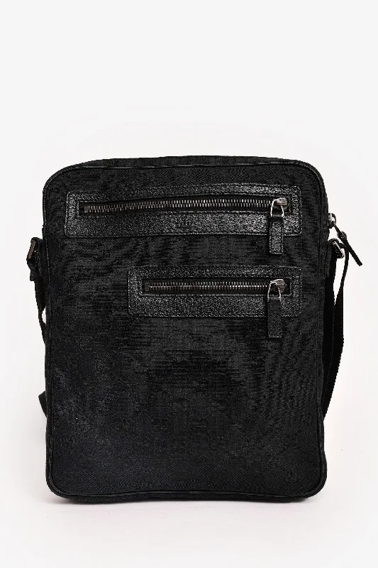 Bags For College Students On A Budget Gucci Black GG Supreme Canvas Messenger Bag
