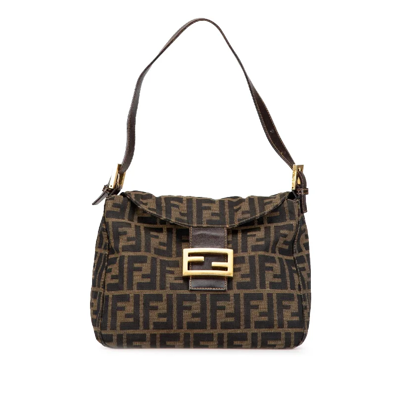 Contemporary Fashion Sale Fendi Zucca Canvas Double Flap Shoulder Bag (SHG-yawuvE)