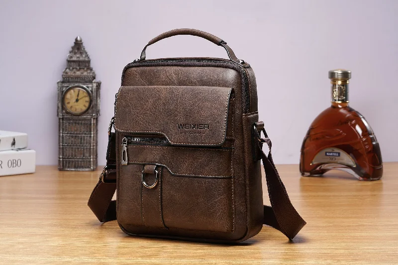 Smart Casual Deals Men’s Shoulder/Satchel Bag - Cognac (8642)