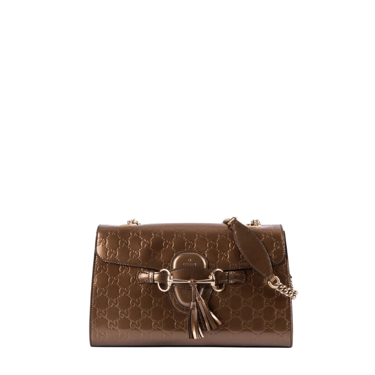 Lightweight And Affordable Bags Gucci Shine Guccissima Medium Emily Chain Shoulder Bag