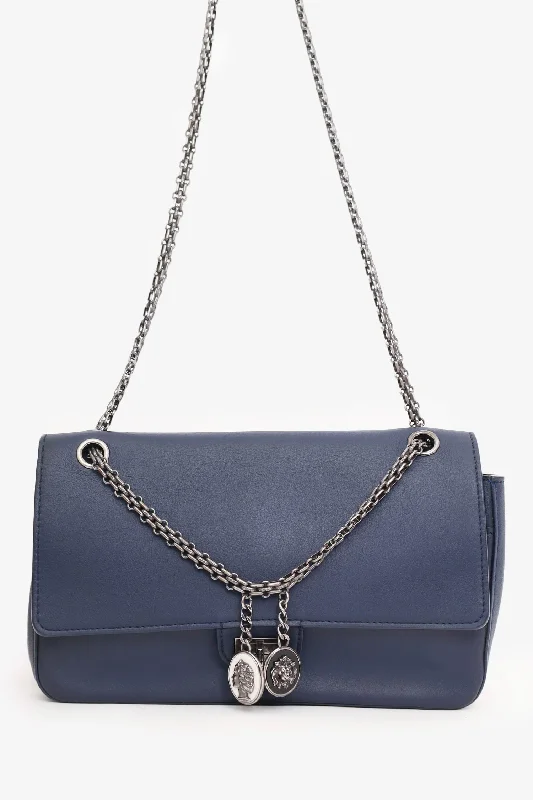 Fashion Sale Pre-Loved Chanel™ 2017 Navy Leather Medallion Charm Reissue 2.55 Shoulder Bag