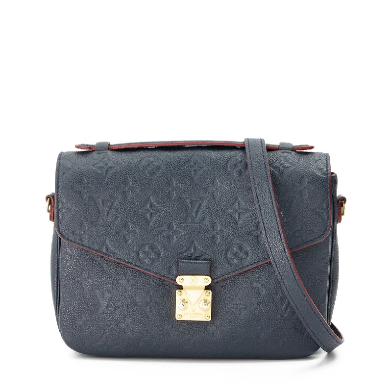 Shop The Hottest Deals Metis Pochette Navy Crossbody Bag in Monogram Empreinte Leather, Gold hardware