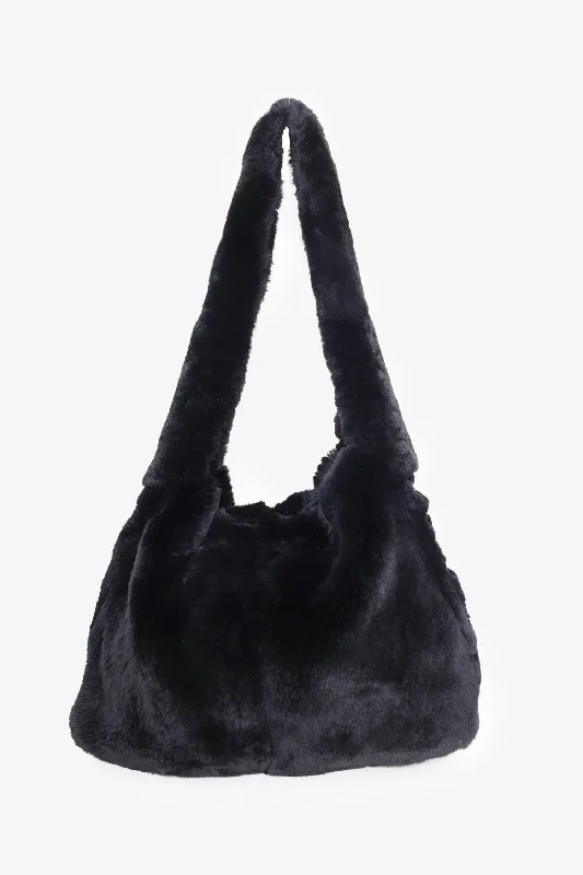 End-Of-Season Clearance Miu Miu Black Fur Shoulder Bag
