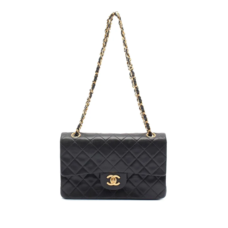 Stylish Deals Black Chanel Small Classic Lambskin Double Flap Shoulder Bag