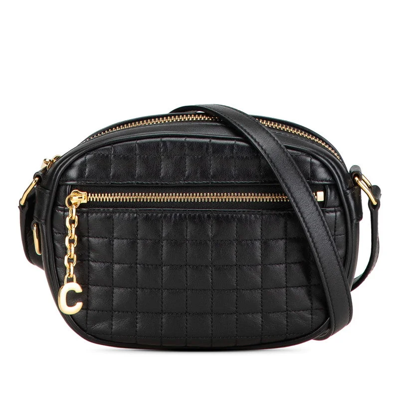 Catch Every Fashion Trend Celine Leather Shoulder Bag Black