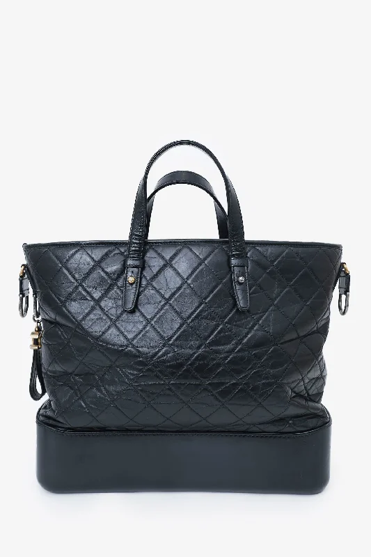 Best Sellers Pre-loved Chanel™ 2017/18 Black Leather Quilted Large Gabrielle Top Handle Shopping Tote