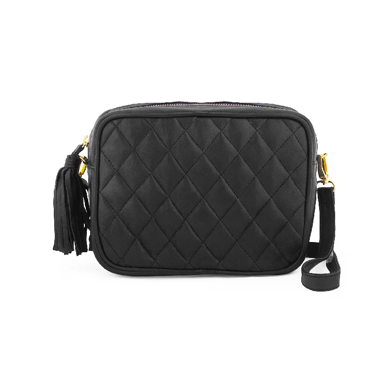 Clearance Bags For Budget Shoppers Genuine Leather Square Camera Bag-Black