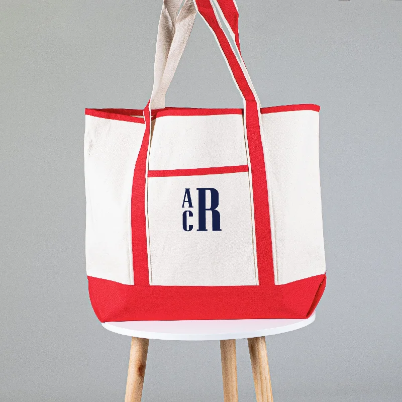 Timeless Elegance Sale Dock of the Bay Boat Tote - Red