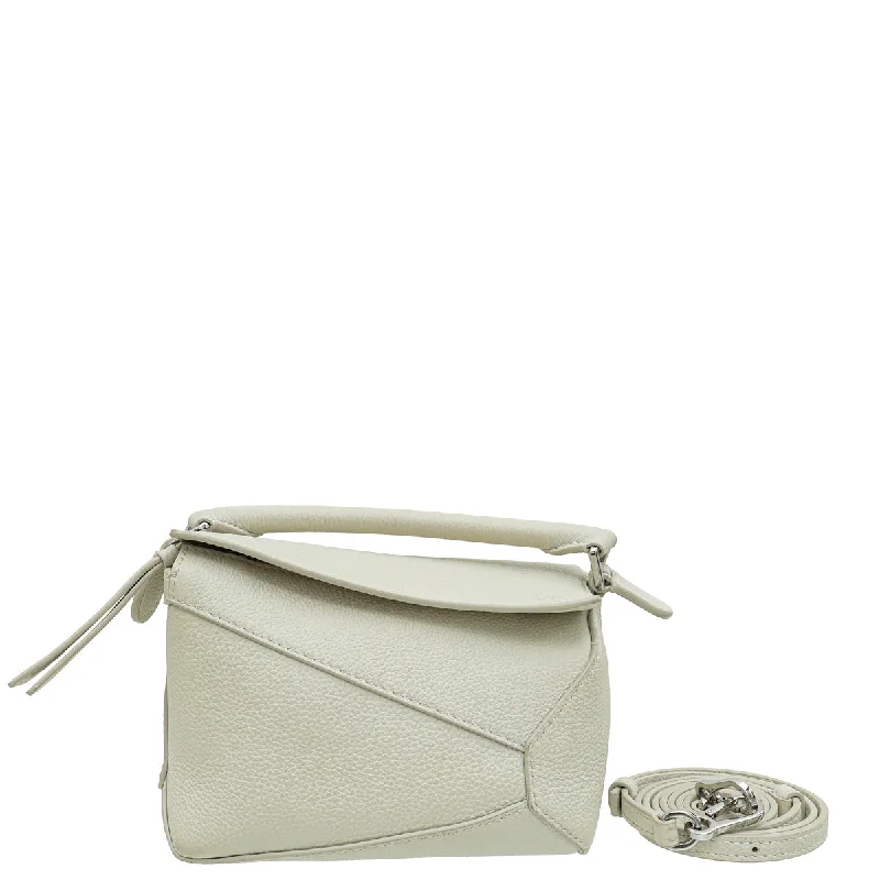 Flash Sale, Don't Miss Loewe White Mini Puzzle Bag