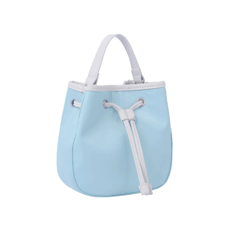 Exclusive Designer Style Deals Contrast edge drawstring mini tote