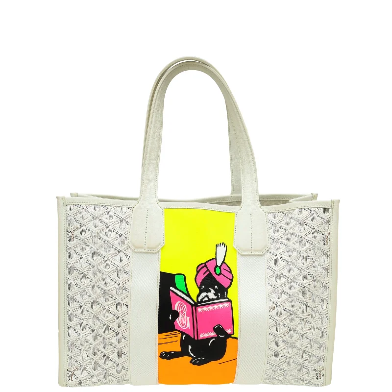 Stylish Bag For Women Goyard White Multicolor Goyardine Villette PM Bag