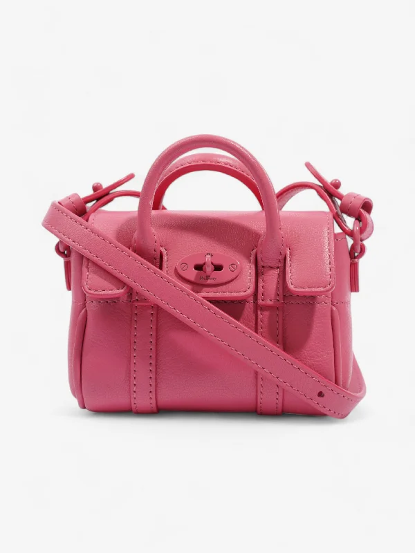 Chic & Cozy Collection Mulberry Bayswater Geranium Pink Grained Leather Micro