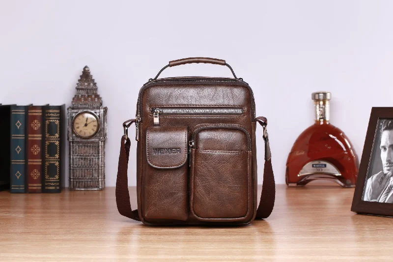 Contemporary Chic Promotions Men’s Shoulder Bag - Dark Brown (8633)