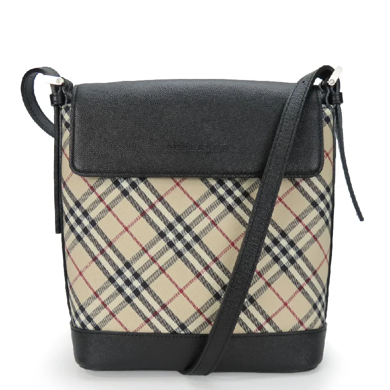 Casual Chic Burberry Canvas Leather Shoulder Bag
