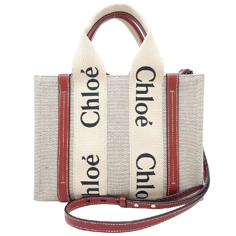 Winter Warehouse Sale Chloe Woody Small Tote Linen Calf Shoulder Bag