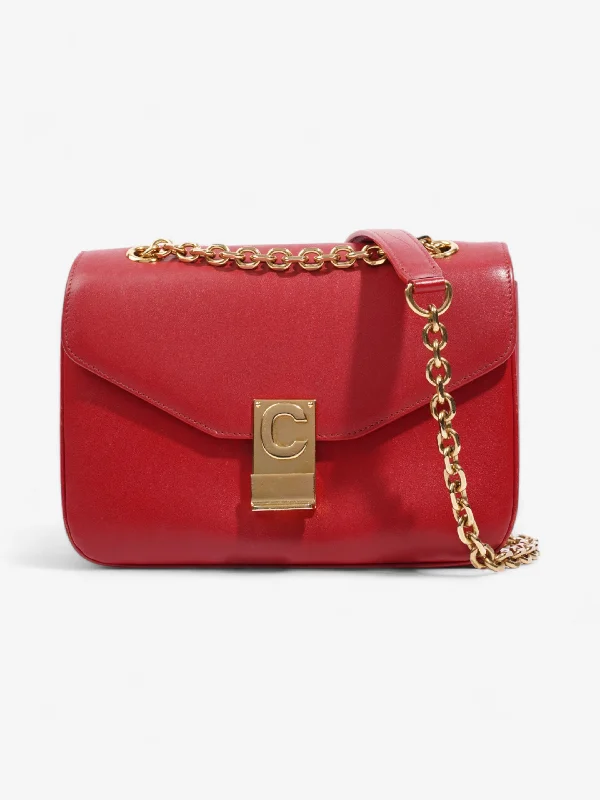 Cyber Monday Discounts On Bags Celine C Bag Red Leather Medium