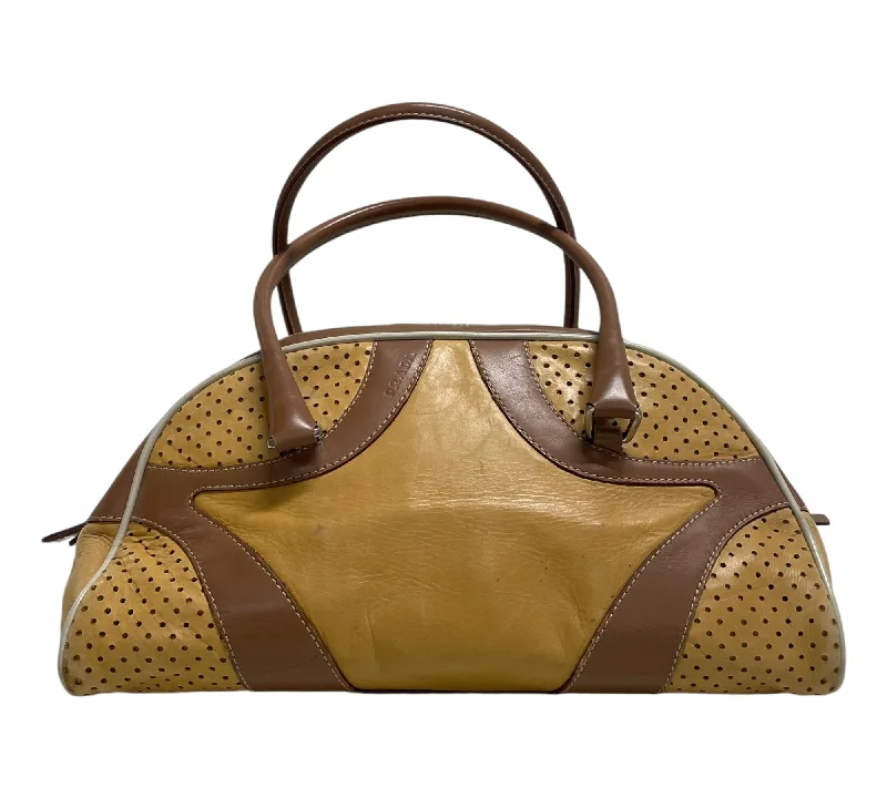 Vintage-Modern Style Offers PRADA/Hand Bag/Leather/CML/1999 bowling bag