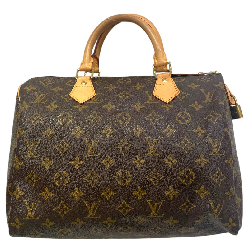 Stylish Yet Affordable Bags LOUIS VUITTON/Hand Bag/Monogram/Leather/BRW/With Gold Lock