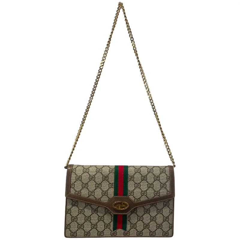 Forward Trendsetter GUCCI/Cross Body Bag/Monogram/Leather/CML/Green, red stripe