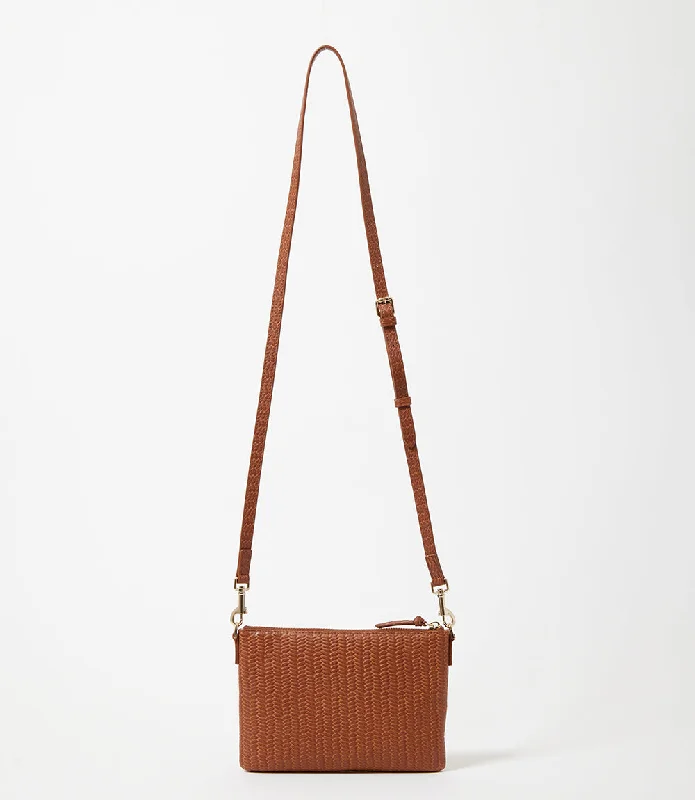 Embossed Leather Crossbody Bag