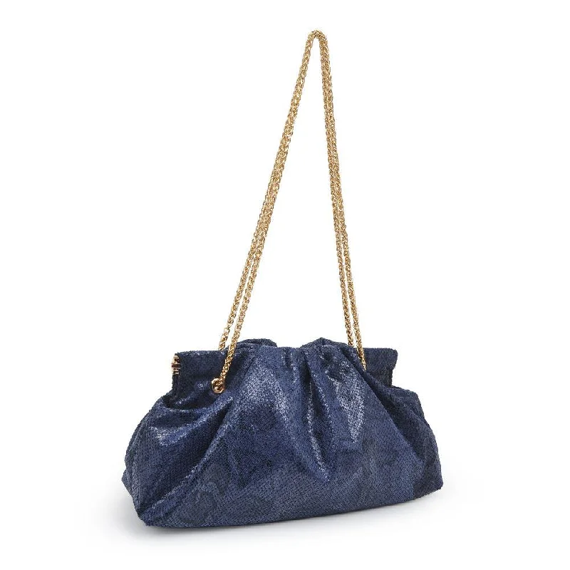 Eco-Friendly And Discounted Bags Kira Clutch in Snakeskin Midnight