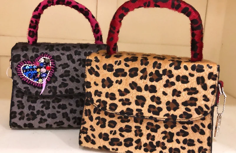 Leopard Handle Bag