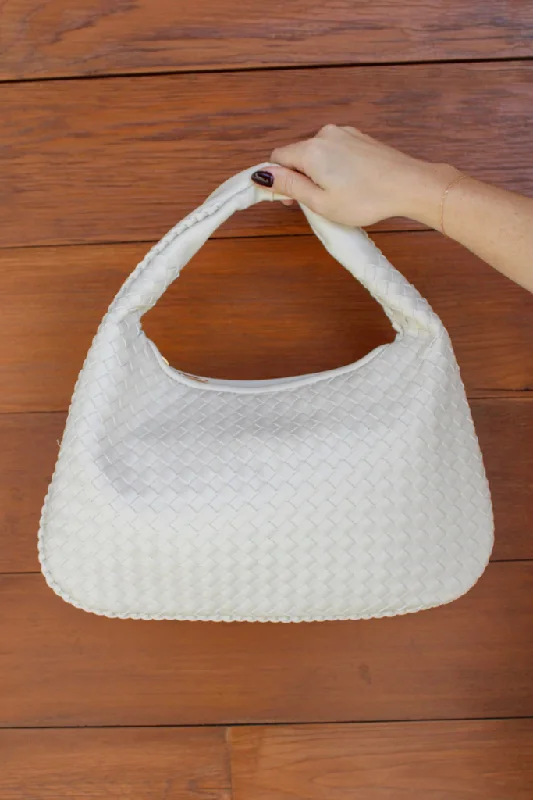 Millie Woven Bag in Oatmilk