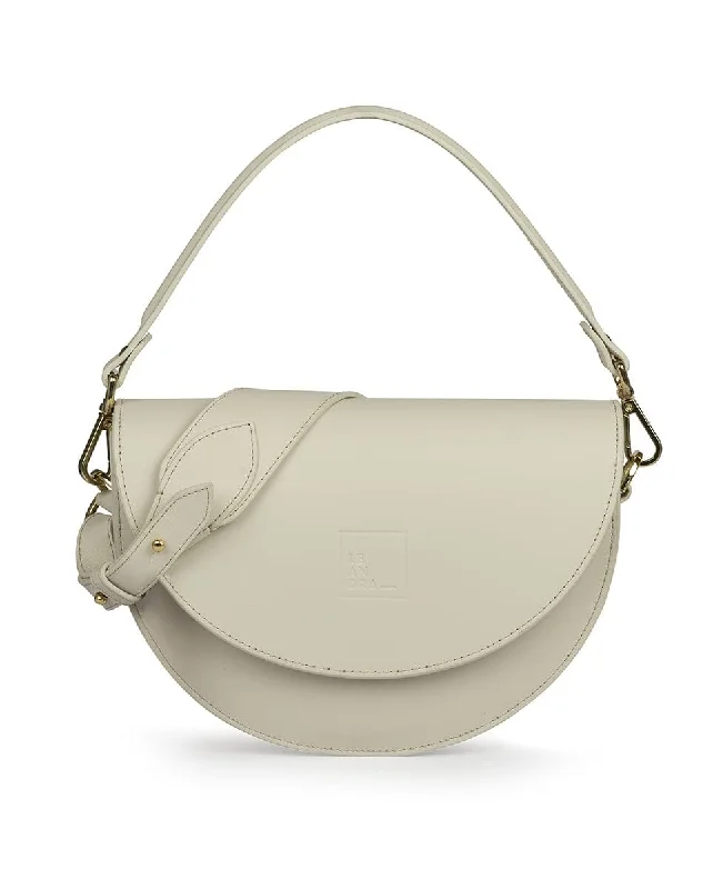 Leather Saddle bag - Cream