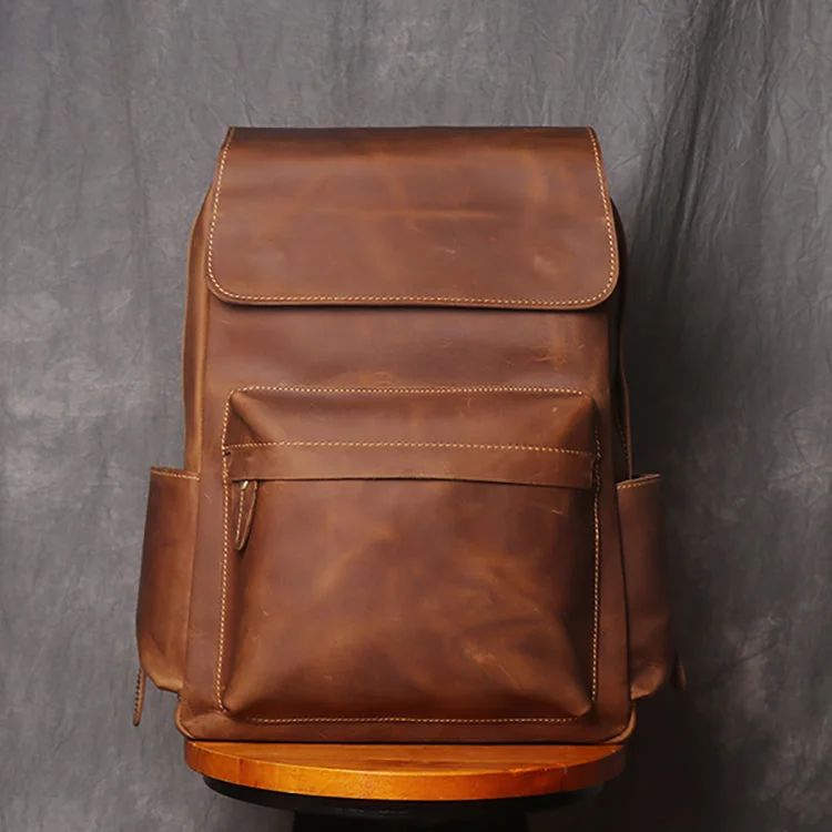 Handmade Leather Backpack Travel Backpack Men Backpack