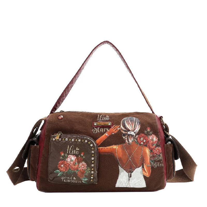 Daring Fashion Promotions BLIND DATE DENIM GROMMET BAG Designer-Inspired Bags At Budget-Friendly Prices