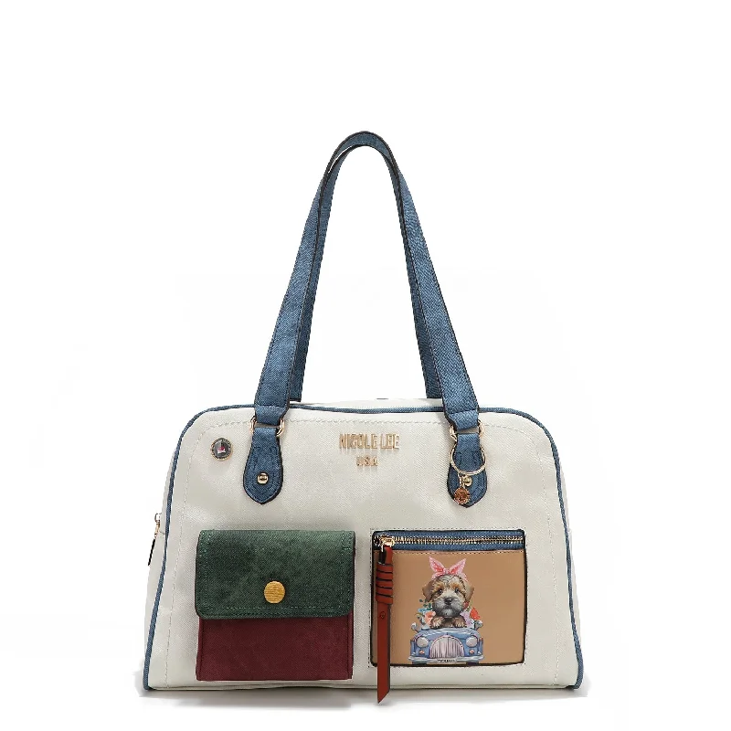 Chic Style Discounts COLORBLOCK BOSTON BAG Odor-Resistant And Budget Bags