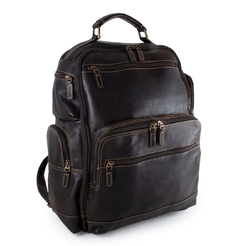 DayTrekr Backpack with pockets -brown