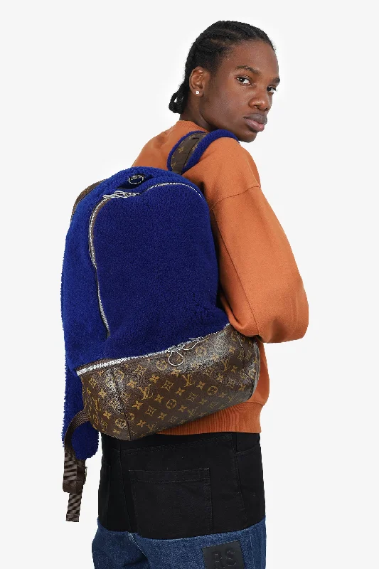 Louis Vuitton x Marc Newson 2015 Brown/Blue Monogram Shearling Backpack