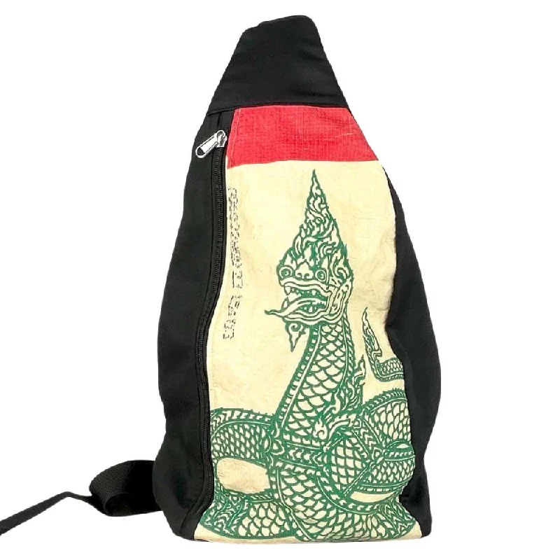 Recycled Cement Sack Sling Backpack - Serpent