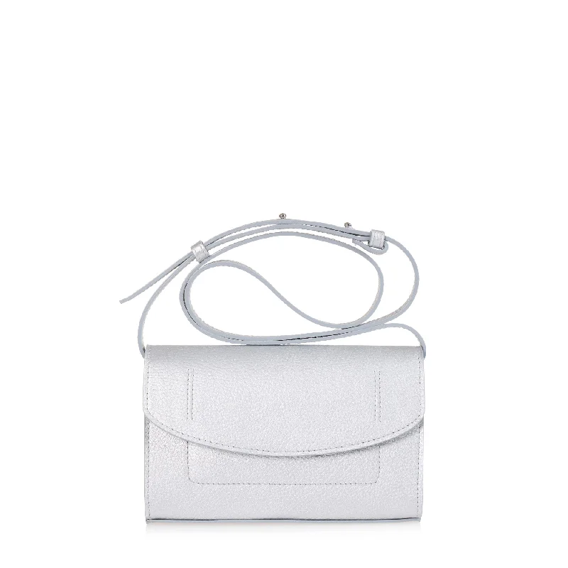 The Runthrough Mini (Silver Pebbled Leather) Stylish Yet Affordable Bags