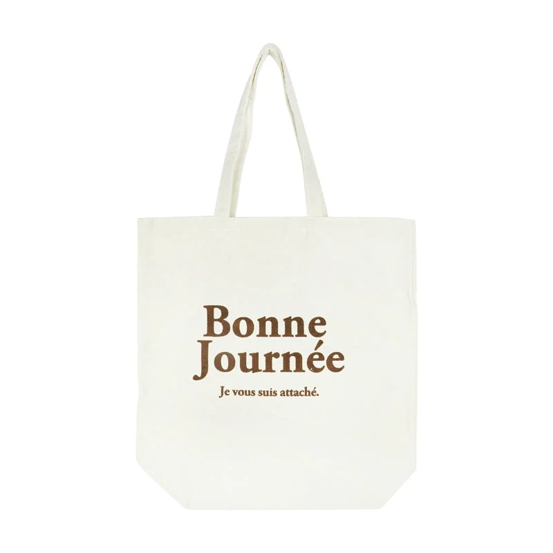 Design Tote Bag -Bonne Journee and SNEAKER - 1.37ft x 1.31ft x 5.31in - 42cm x 40cm x 13.5cm-