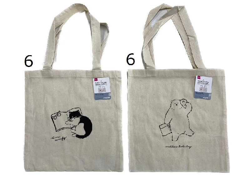 Cotton Tote Bag Animal Cat Bear