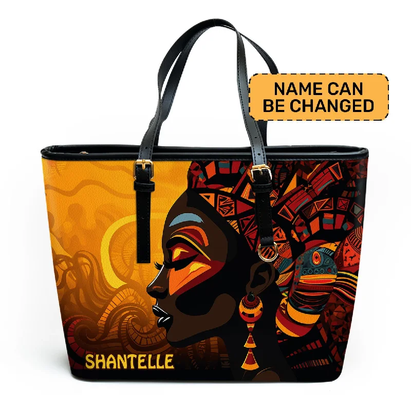 Trendy Bags For Women And Men In 2025 African Culture - Personalized Leather Totebag SB102