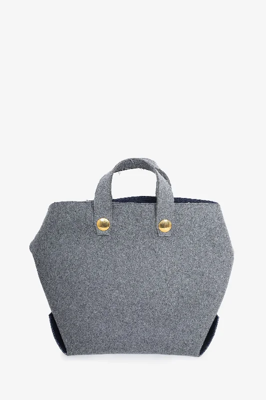 Celine Grey Wool Felt Orb Bag