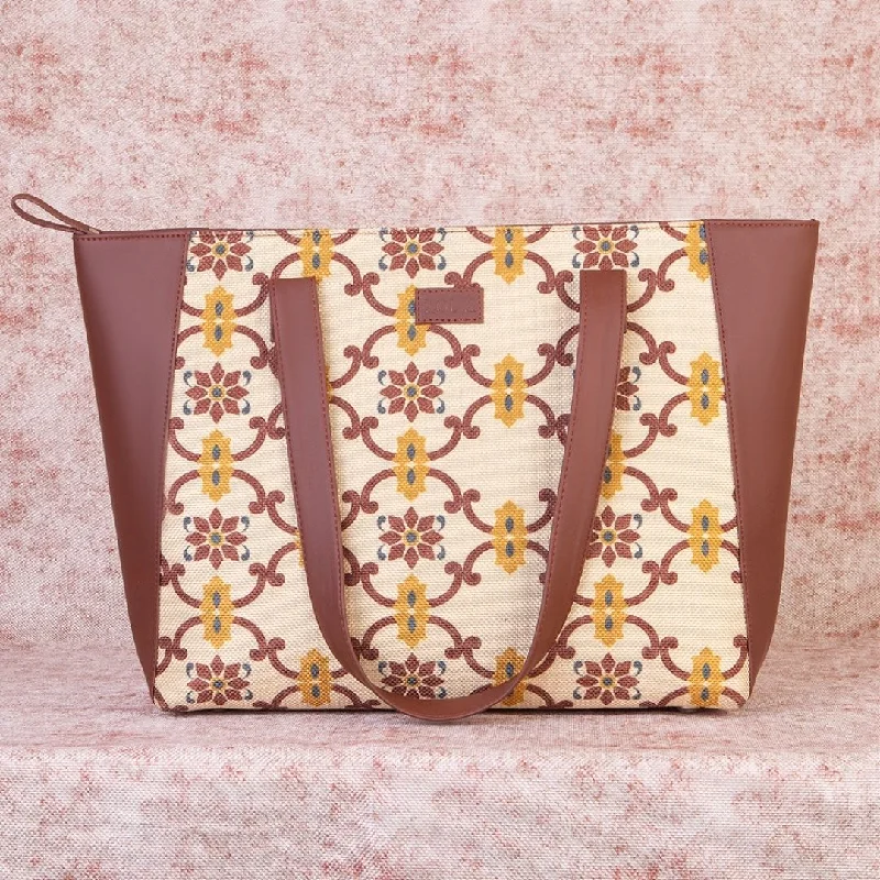 Chandra Mahal Raj Gadi Motif Side Tote Bag