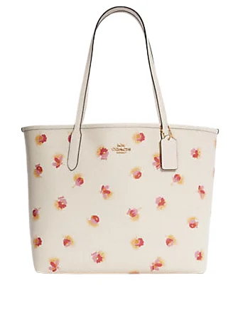 Coach City Tote With Pop Floral Print